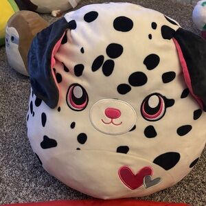 Squishmallows Dalmatian Dog Plush - Black, White, Pink